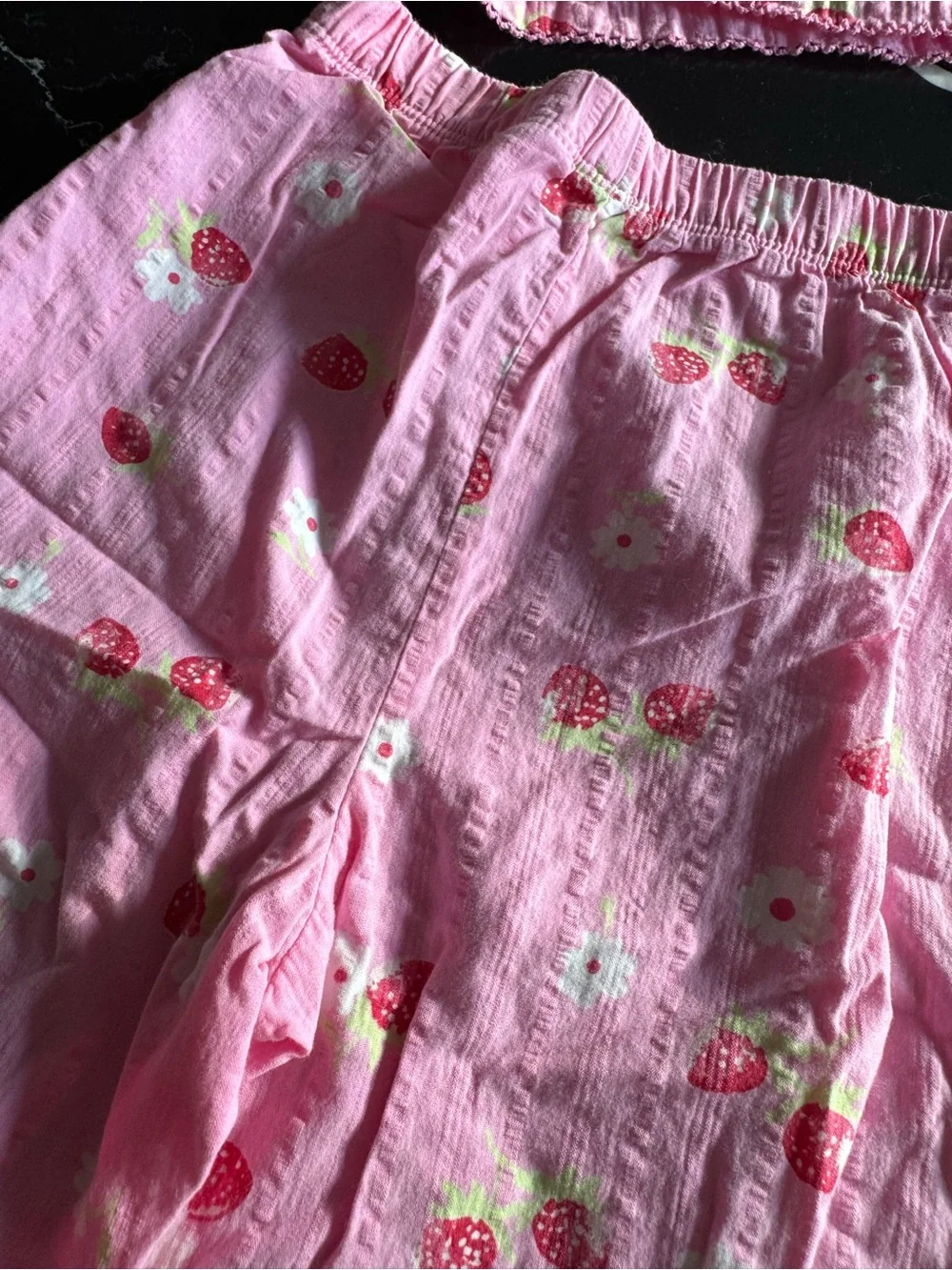 Pink y2k Strawberry Print Two-Piece Toddler Set